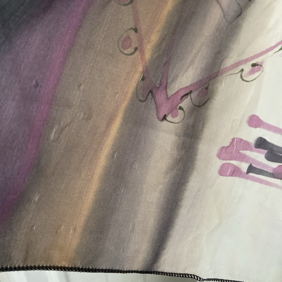 Cleo Handpainted 100% Silk Scarf - Picture 12 of 15